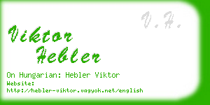 viktor hebler business card